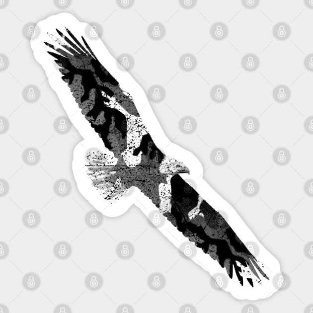 Camouflage White American Eagle Sticker by PoizonBrand